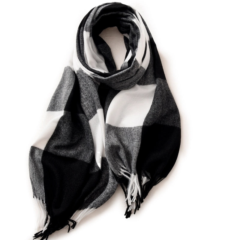 Women's Minimalist Color Block Polyester Printing Scarf