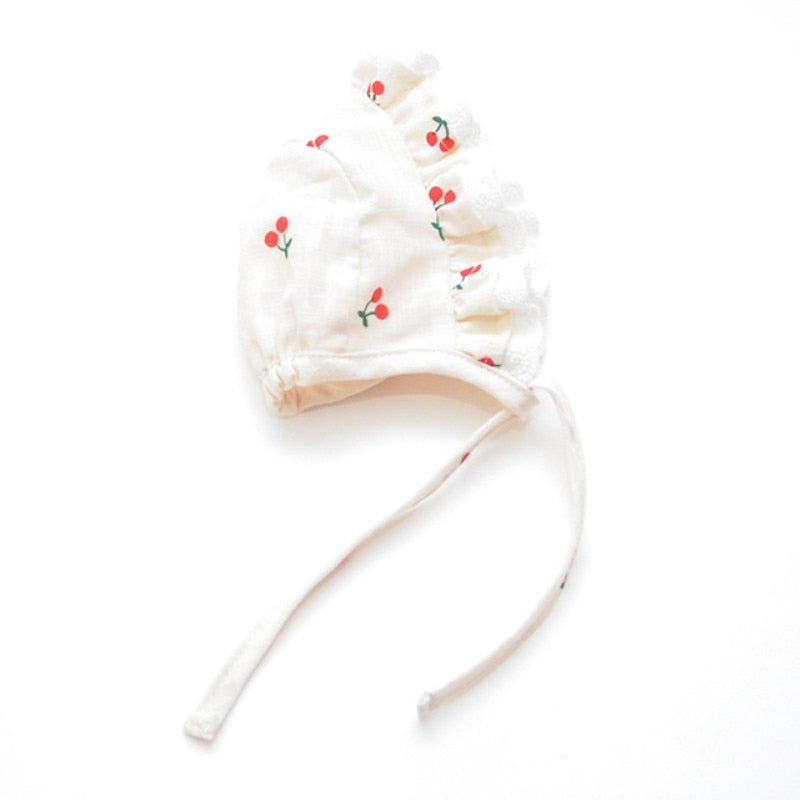 Cherry Printed Dog Cat Dress With Hat