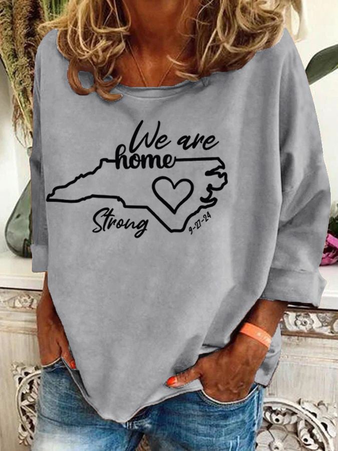 Women's North Carolina We Are Strong Printed Casual Sweatshirt