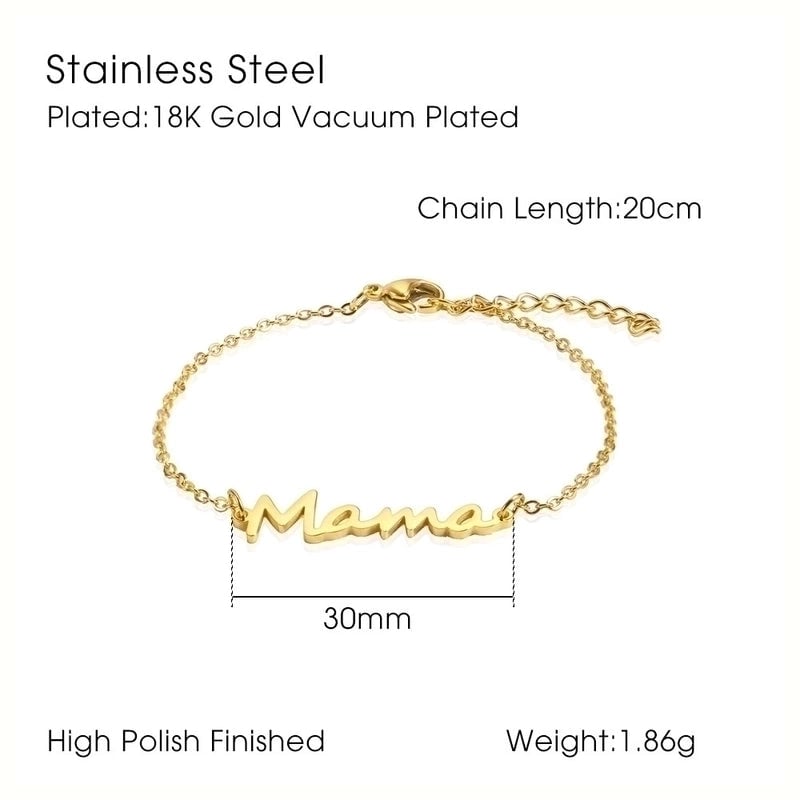 304 Stainless Steel 18K Gold Plated Minimalist Plating Letter Pendant Necklace