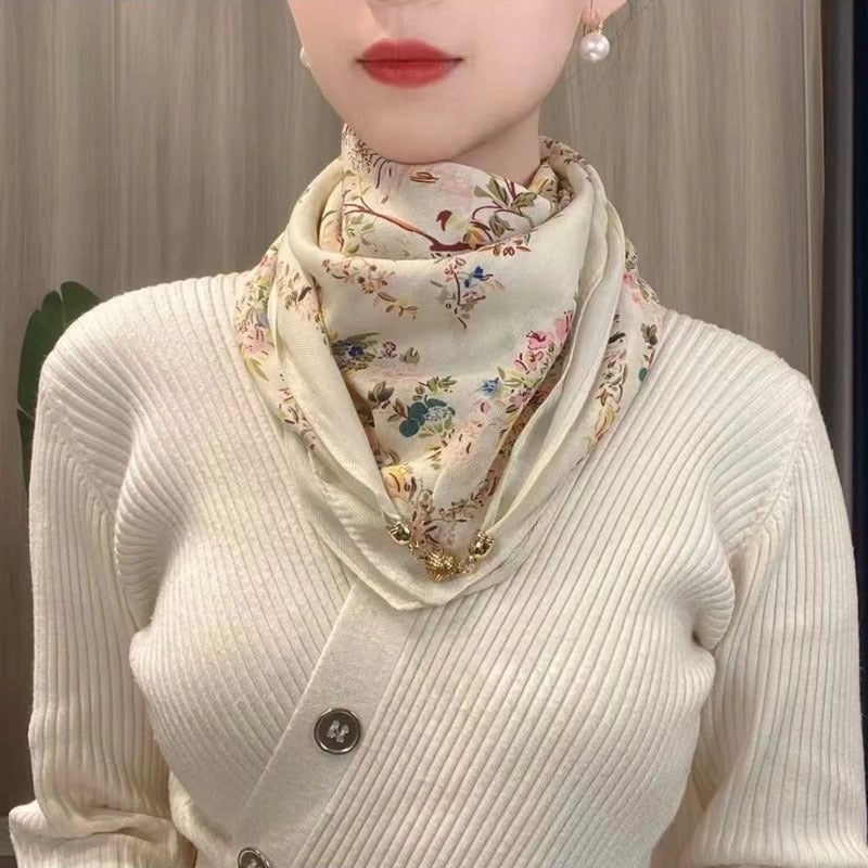 Women's Streetwear Printing Cotton And Linen Silk Scarf