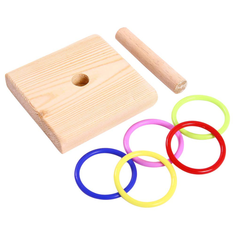 Wooden Stacking Rings Toy For Pet Birds