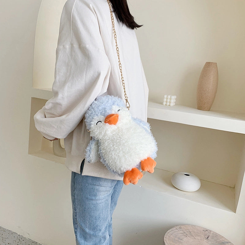 Women's All Seasons Plush Cute Circle Bag