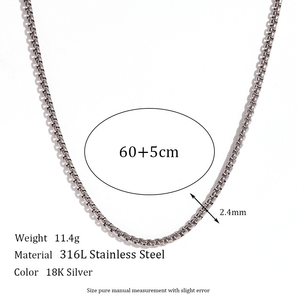 Minimalist Stripe Geometric Stainless Steel Electroplating Necklaces