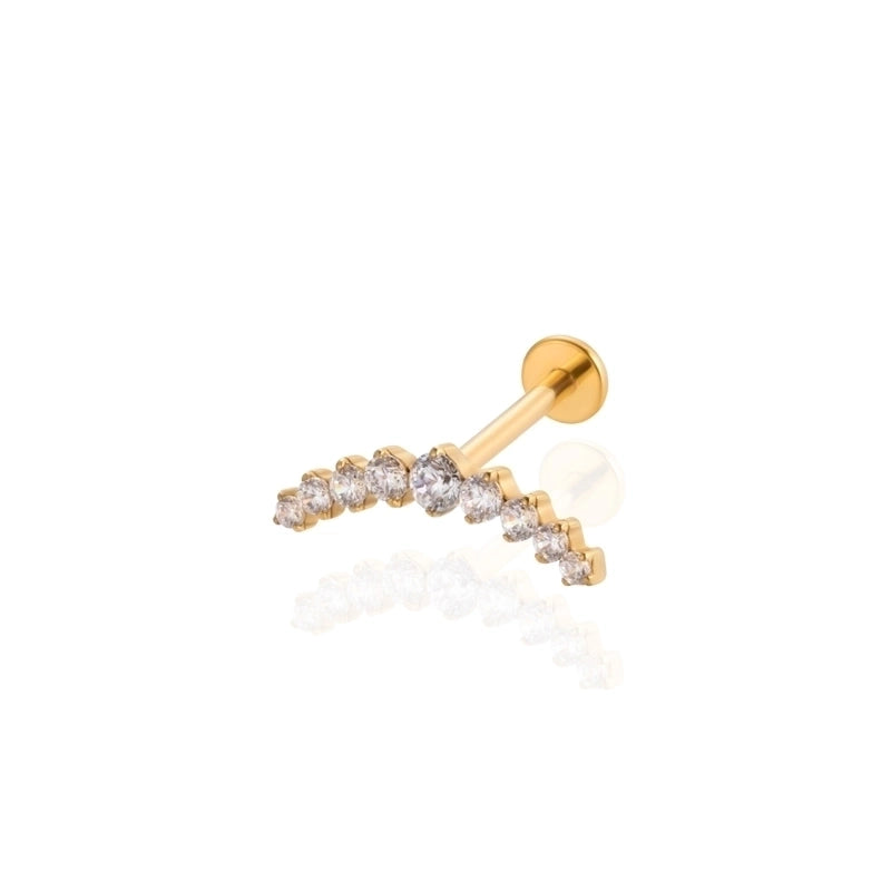 1 Piece Ear Cartilage Rings & Studs IG Style Cool Style Geometric Water Droplets Pure Titanium Plating Inlay Zircon