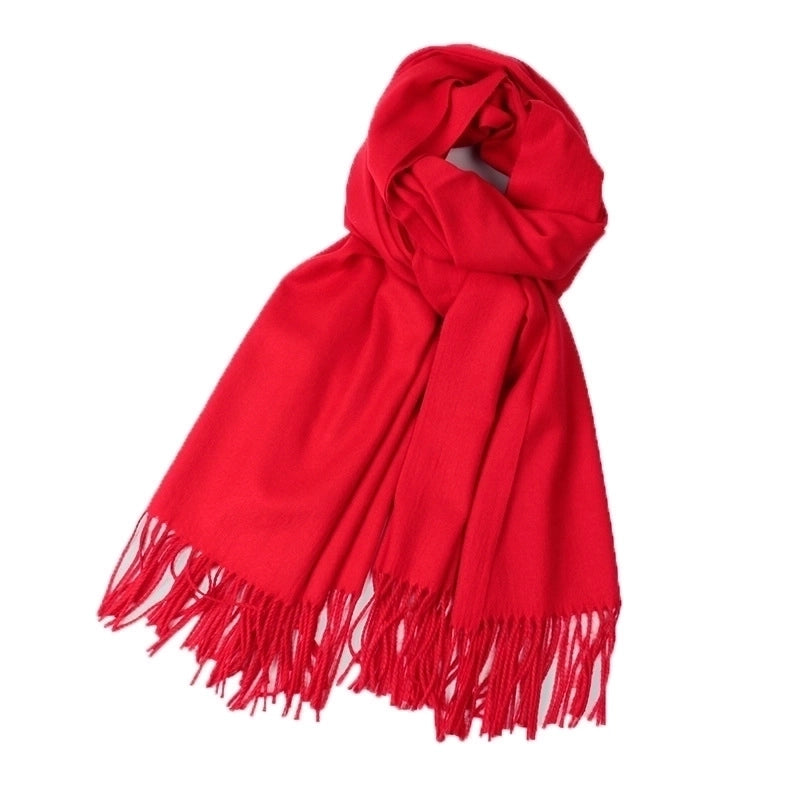 Scarf For Women In Winter Imitation Cashmere Red Dual-use Bib Autumn And Winter