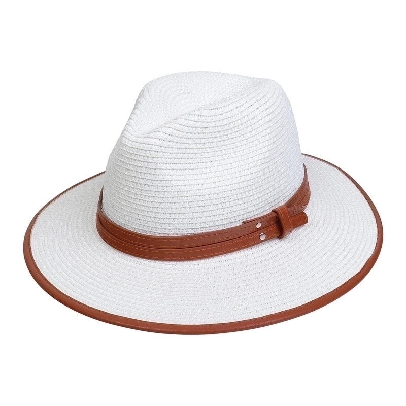 Women's Minimalist Commute Color Block Flat Eaves Sun Hat