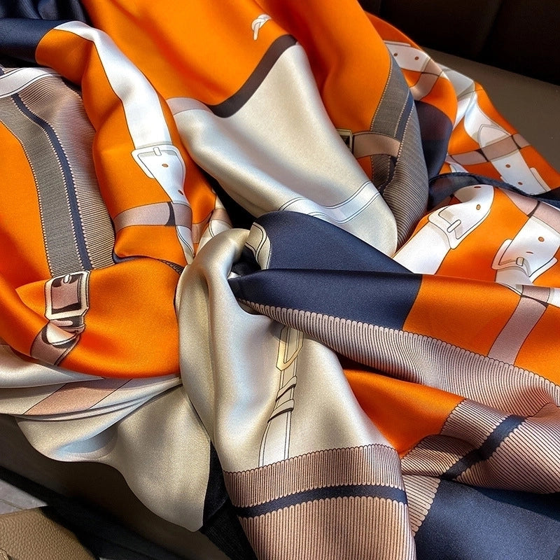 Fashion Silk Scarf Dual-use
