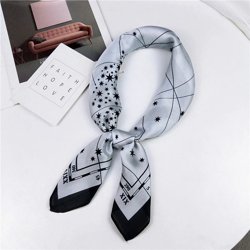 Alloy Scarf (1 Scallop Floral Blue)
