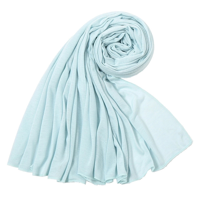 Women's Minimalist Solid Color Mercerized Cotton Winter Scarves