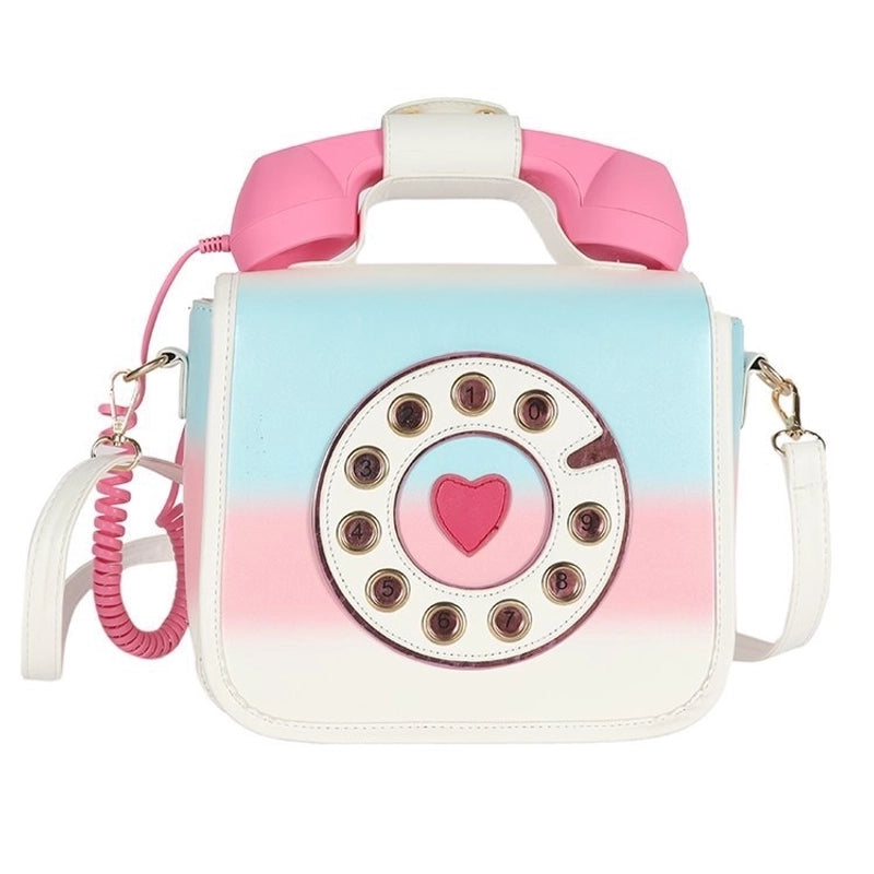 Fashion Creative Gradient Color Telephone Messenger Bag
