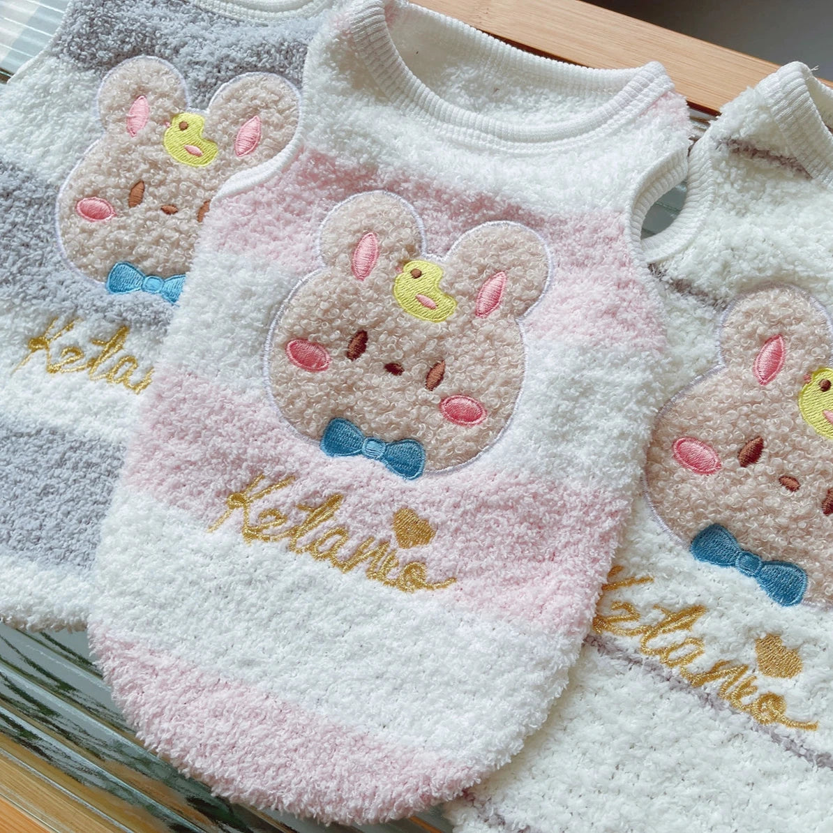 Rabbit Pattern Soft Warm Dog Cat Vest