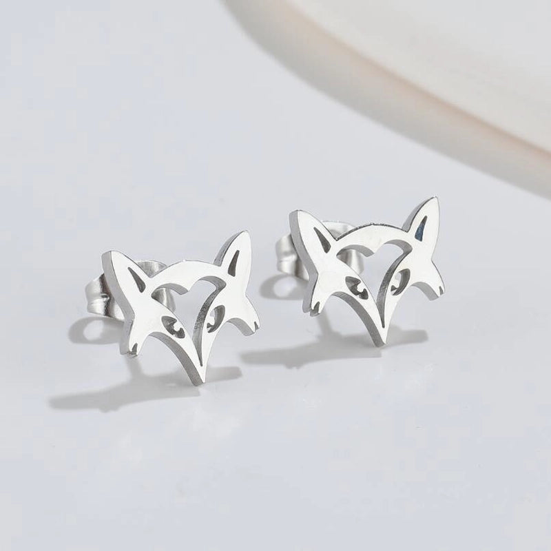 1 Pair Minimalist Animal Plating 304 Stainless Steel 18K Gold Plated Ear Studs