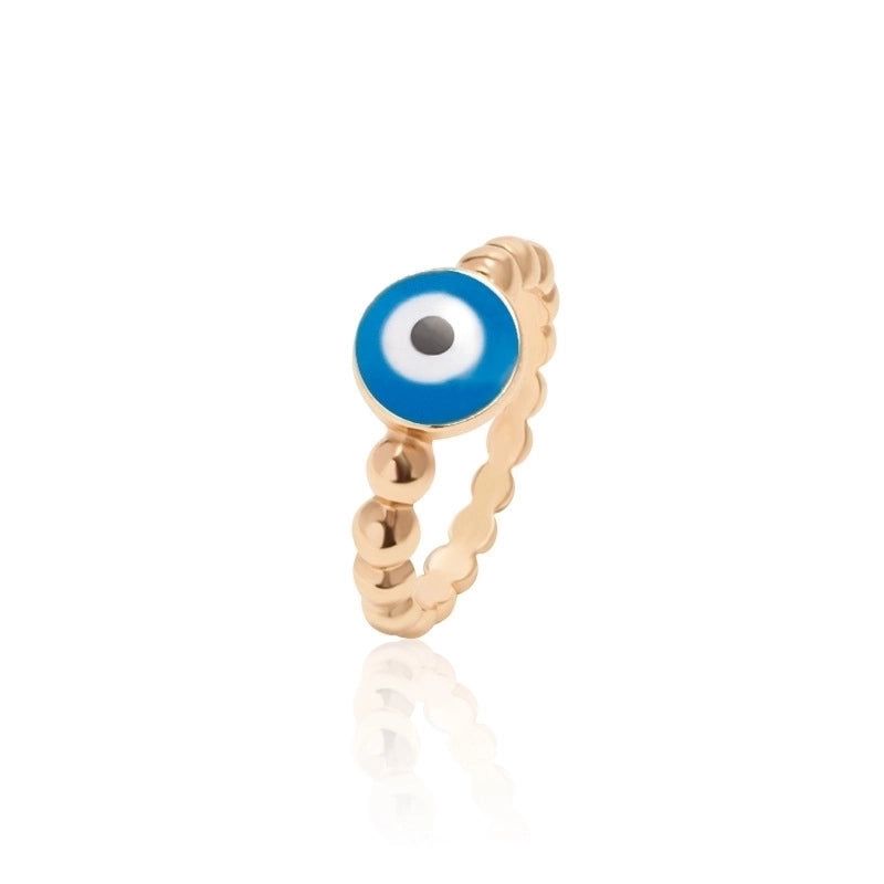 3 Pieces Classic Style Devil's Eye Stainless Steel Plating Gold Plated Open Rings