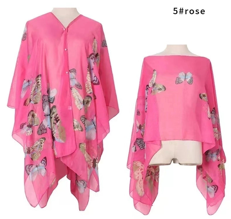 Women's Cute Sweet Printing Polyester Printing Silk Scarf