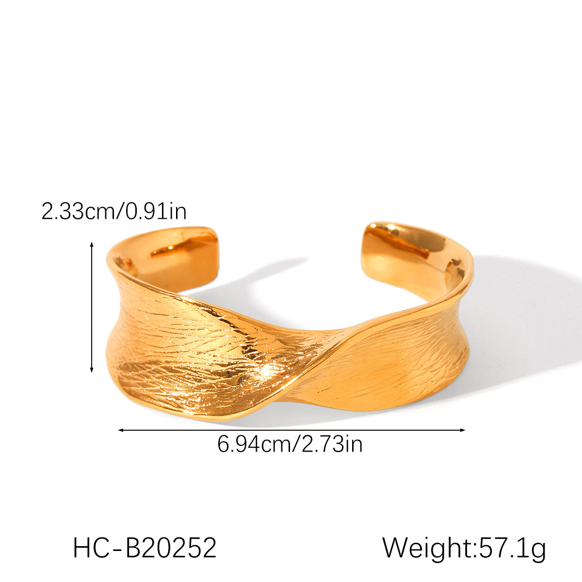 Ins Style Stainless Steel Bracelet 18K Gold-Plated Open Bracelet Titanium Steel Bracelet Female Jewelry