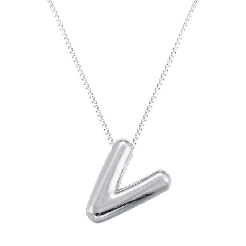 Copper 18K Gold Plated Letter Pendant Necklace