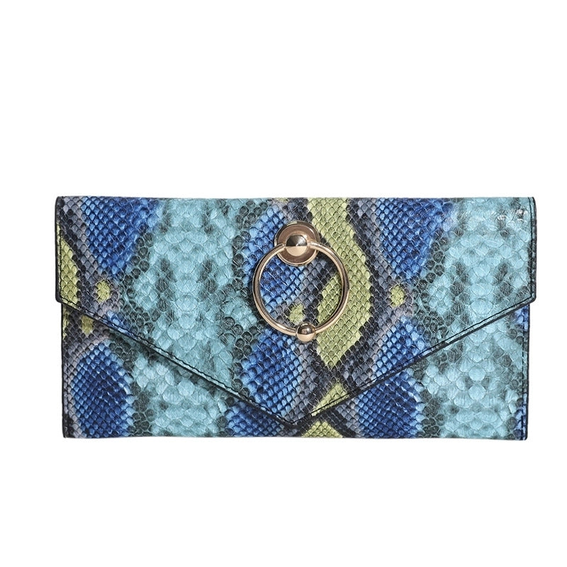Women's All Seasons Pu Leather Color Block Streetwear Square Flip Cover Envelope Bag