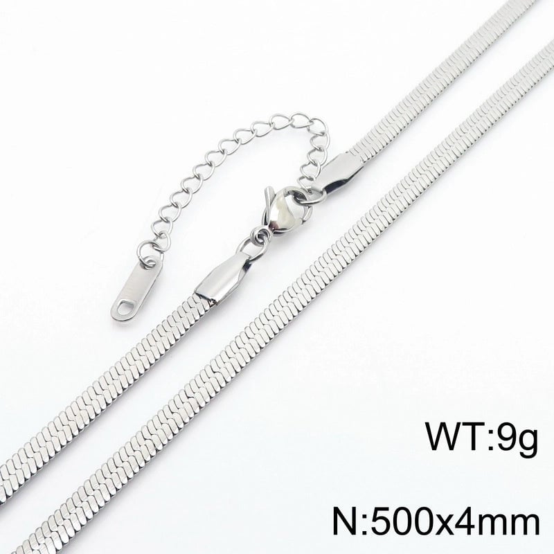 Minimalist Geometric Solid Color Titanium Steel Plating Necklace