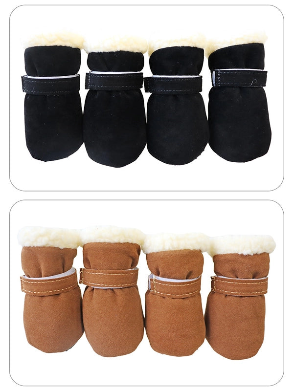New Pet Shoes Plus Velvet Warm Soft Bottom Shoes Windproof Cold Snow Boots Multi-color Optional Large Favorably