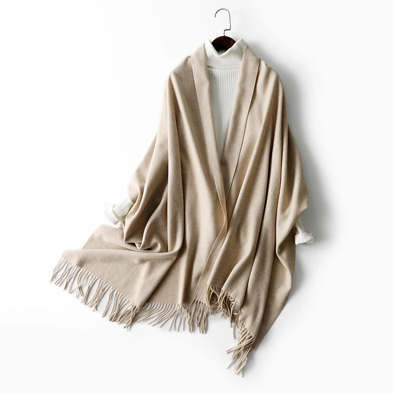 Women's Fashion Solid Color Artificial Wool Polyester Winter Scarves