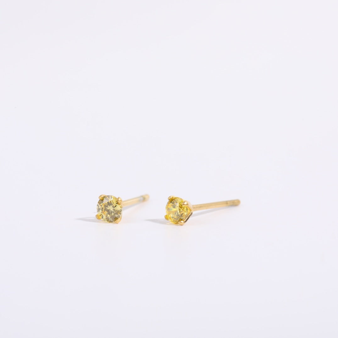Round Geometric Titanium Steel Stud Earrings