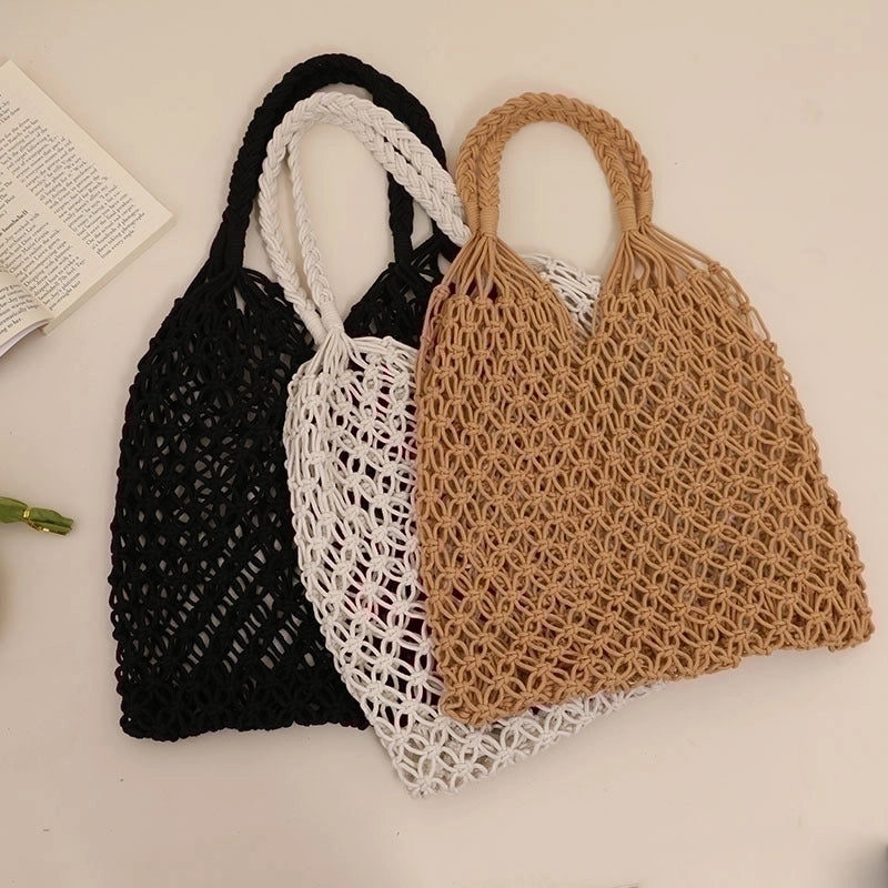 Women's Medium All Seasons Cotton Vintage Style Straw Bag