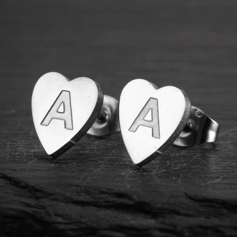 1 Pair Fashion Letter Heart Shape Plating 304 Stainless Steel 18K Gold Plated Ear Studs
