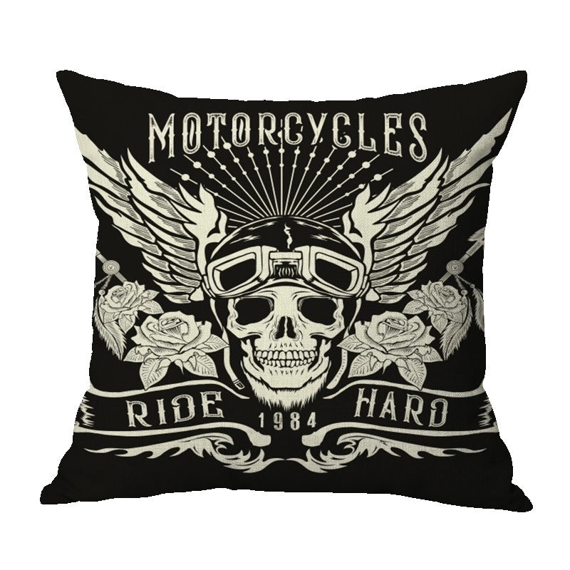 Halloween Punk Skull Linen Pillow Cases Couch & Sofa Decor