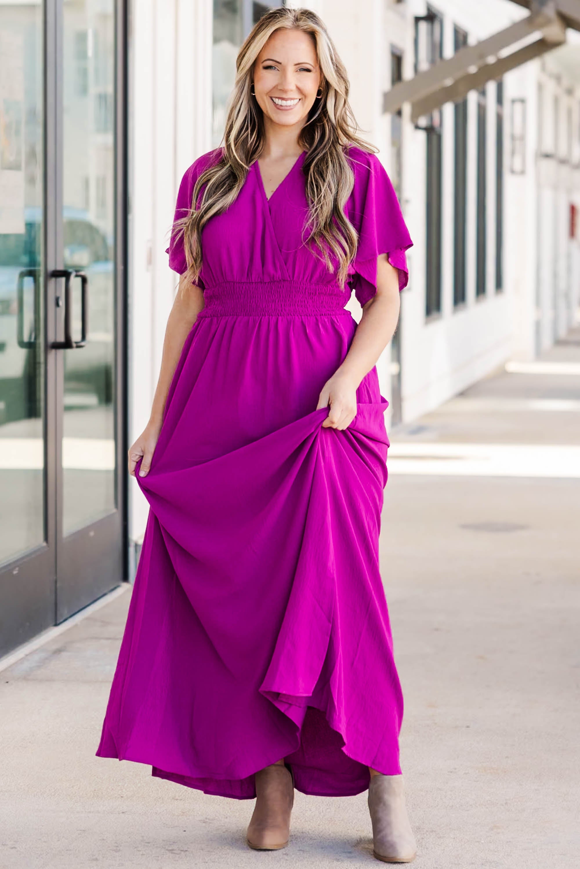 Feeling Good Maxi Dress. Magenta