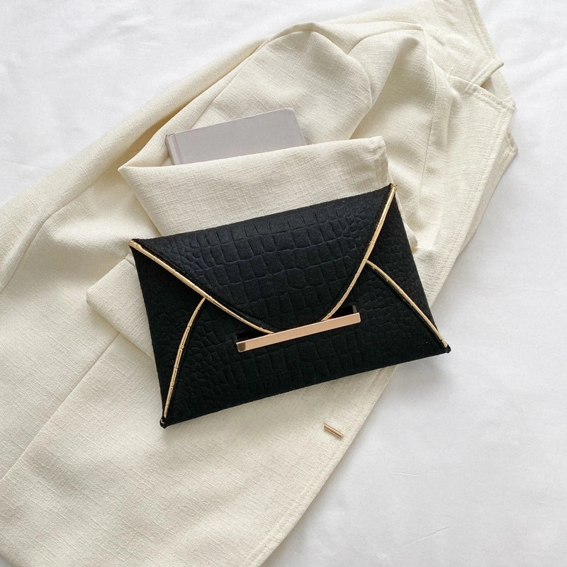 Black Yellow Green Pu Leather Solid Color Clutches