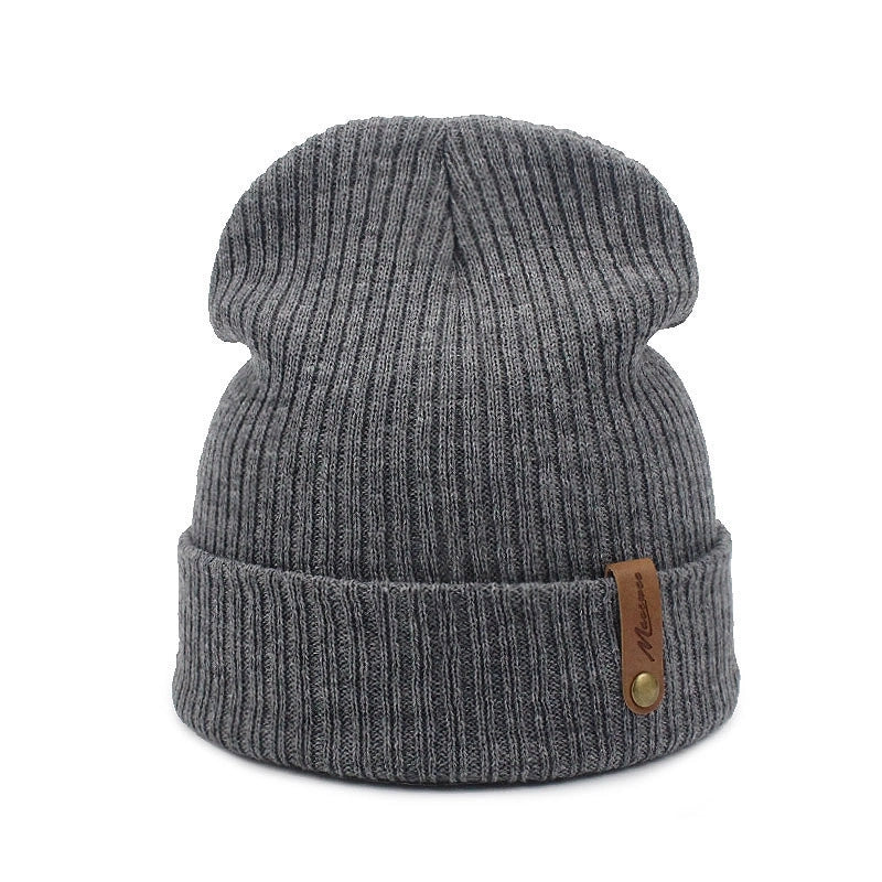 Hat Men's And Women's Autumn And Winter Knitted Wool Brimless Hat Pullover Hat Warm Fashion Adult Hat Hat