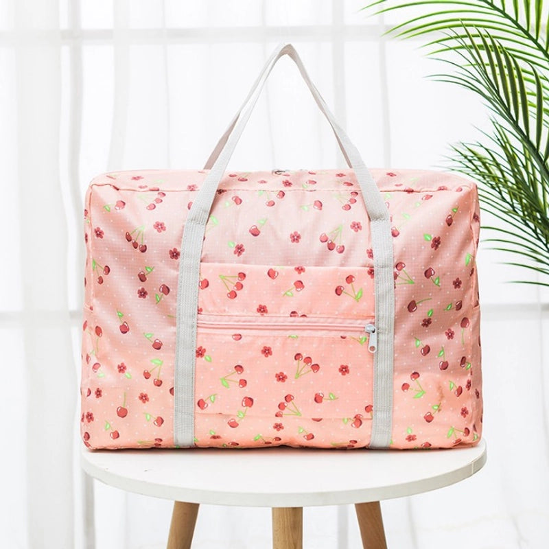 Travel Handbag Luggage Travel Storage Bag Large Capacity Shoulder Bag Waterproof Folding Bag Set Tie Rod For Hair