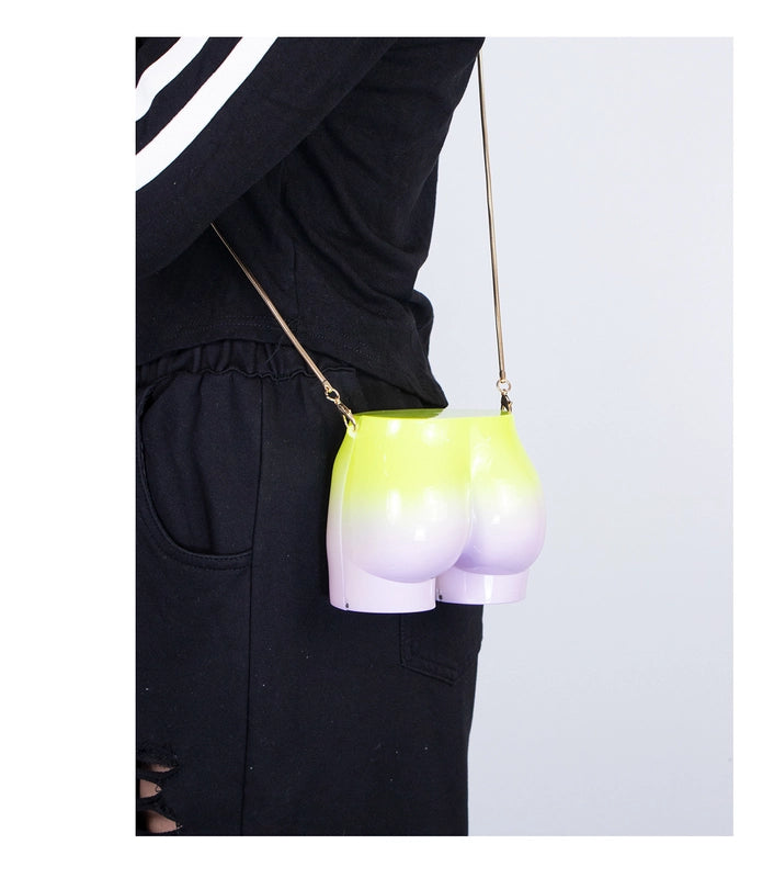 Women's Small Arylic Gradient Color Streetwear Lock Clasp Crossbody Bag