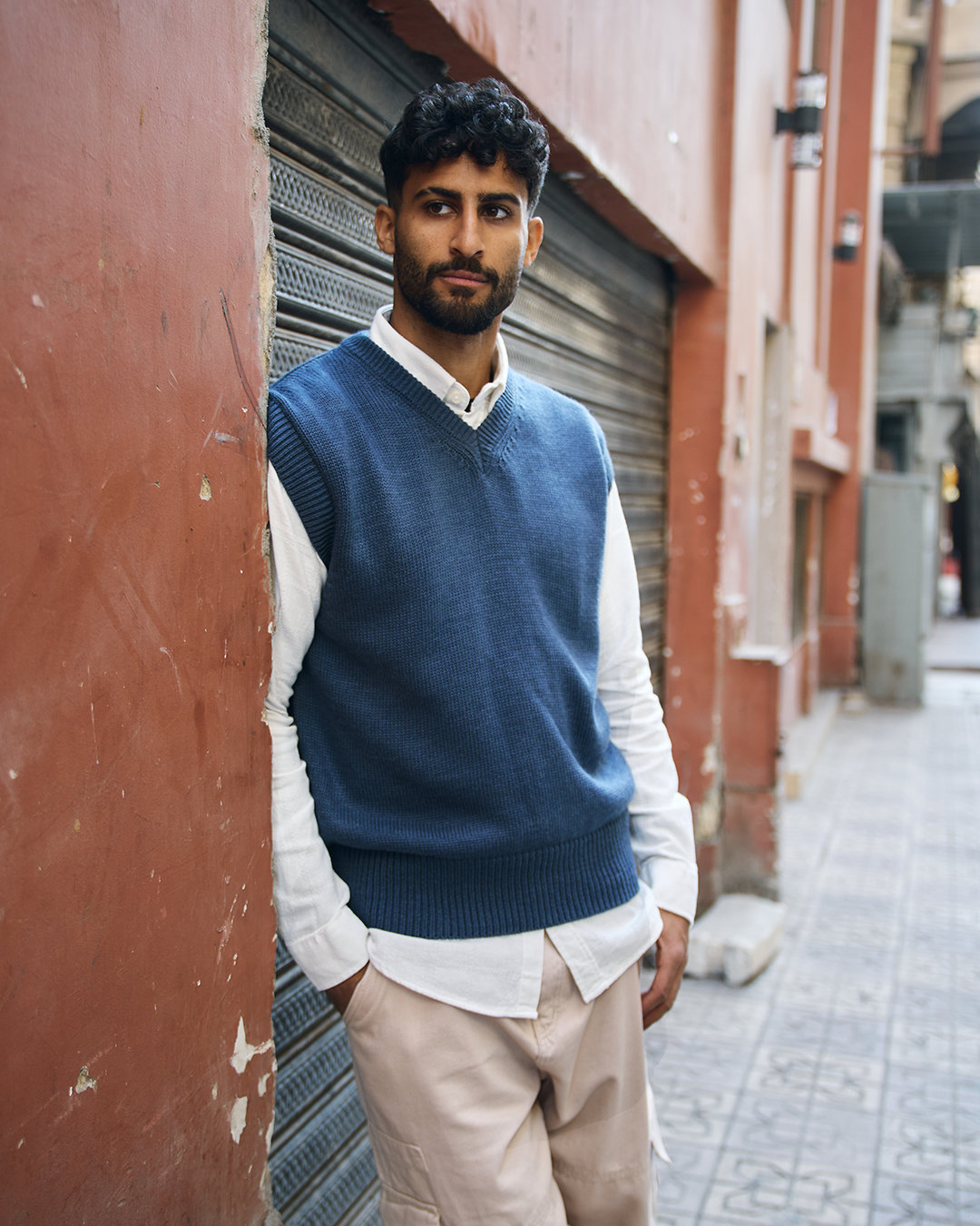 Men V-neck Gillet