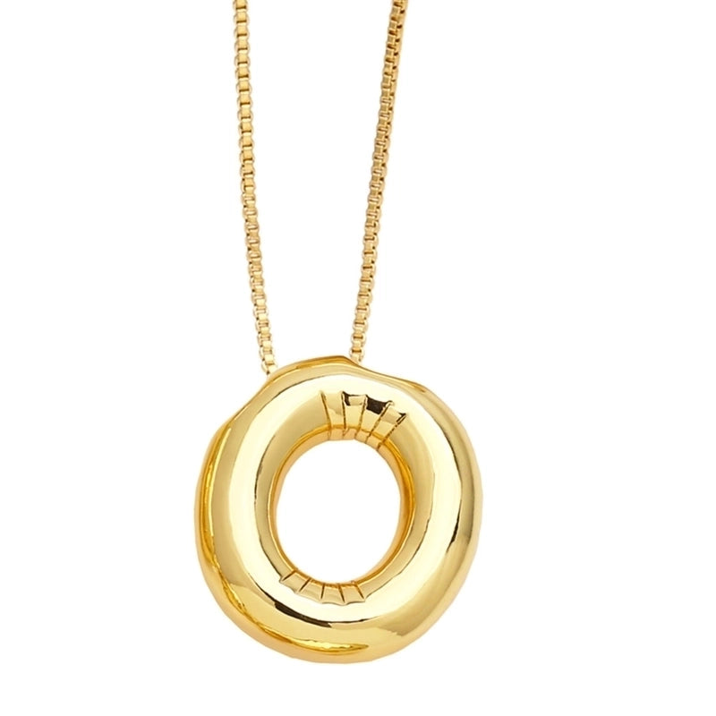 Minimalist Letter Copper Plating Pendant Necklace