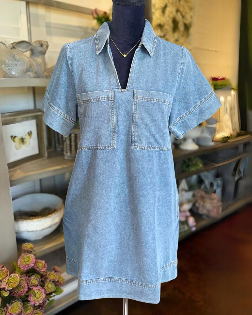 New Level Denim Mini Dress