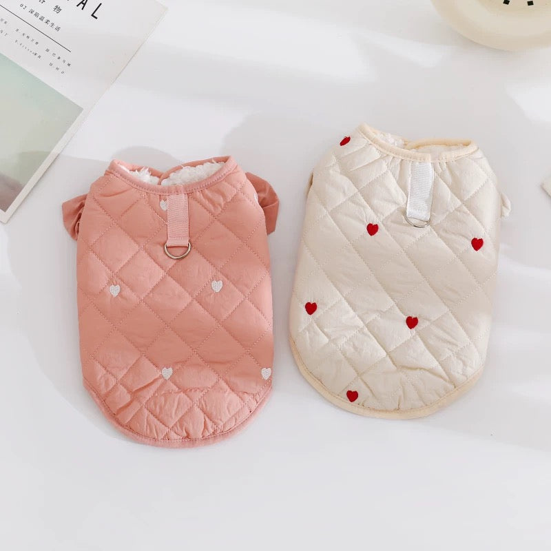 Warm Heart Printed Ruffled Sleeves Harness Jacket