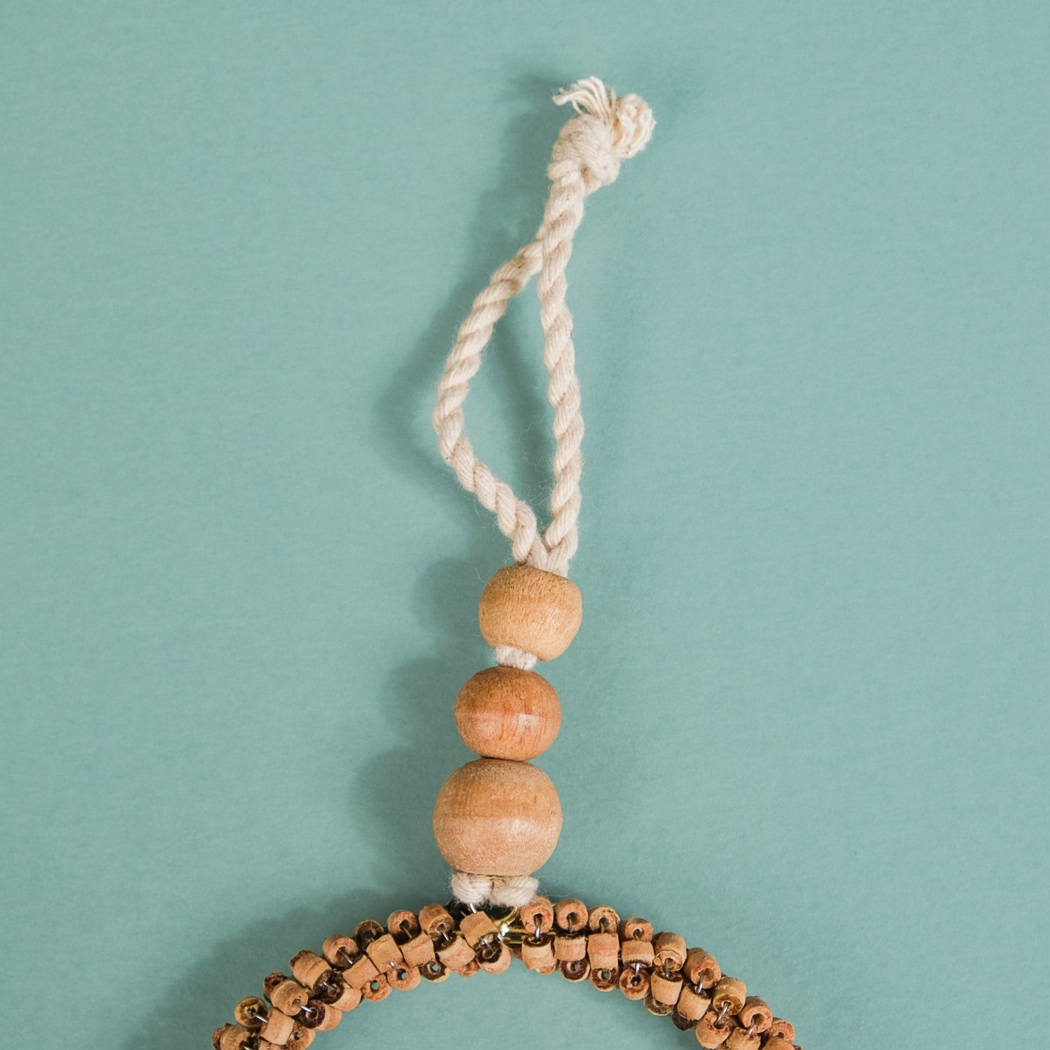 Wooden Beads Sustainable Hanging Ornament Set of 2