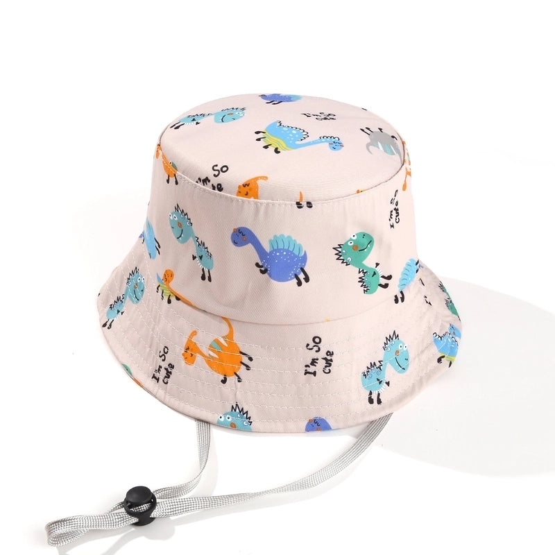 Children Unisex Cartoon Style Cute Minimalist Cartoon Printing Bucket Hat