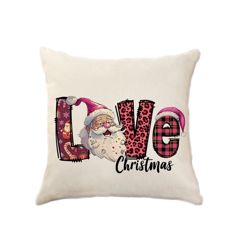 Christmas Vacation Letter Polyester Pillow Cases Couch & Sofa Decor