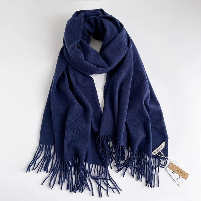 Unisex Casual Basic Solid Color Imitation Cashmere Scarf