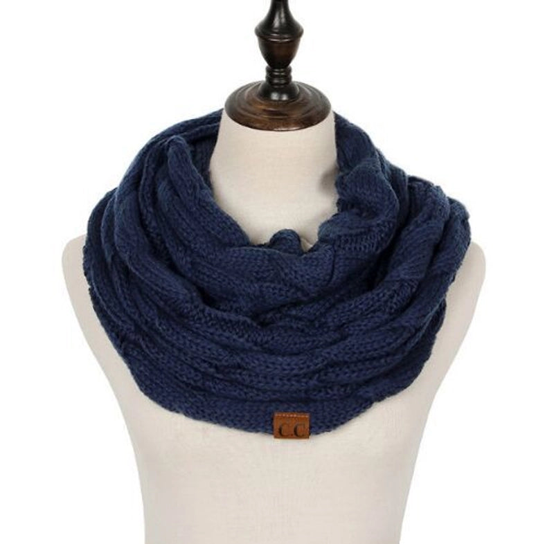 Women's Streetwear Solid Color Knit Scarf