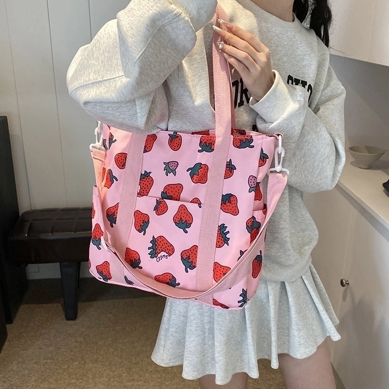 Large-capacity Handheld Shoulder Bag Soft Girl Girl Student Cram Crossbody Bag Class Commuter Tote Bag