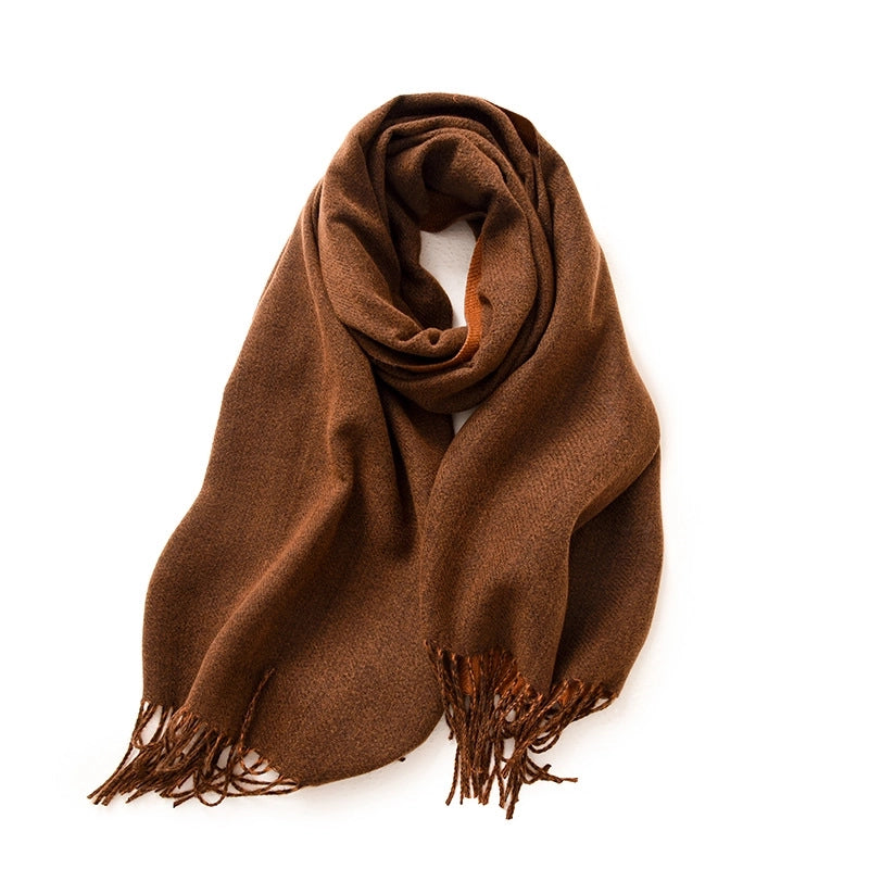 Women's Minimalist Solid Color Polyester Scarf