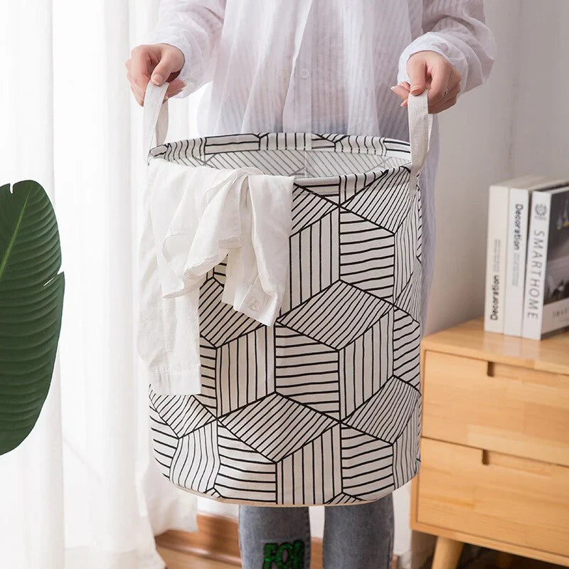 Folding Fabric Laundry Basket