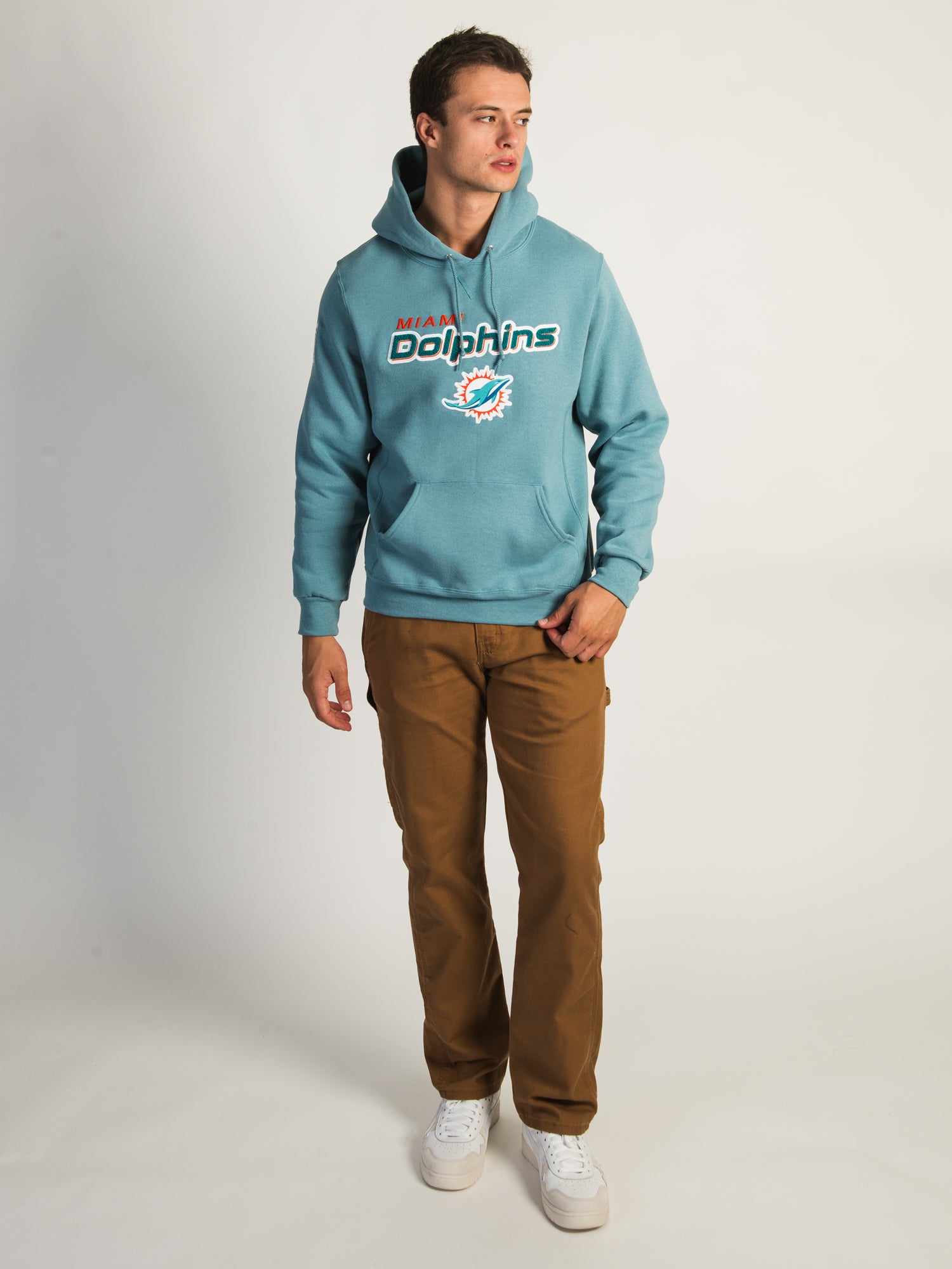 RUSSELL NFL MIAMI DOLPHINS END ZONE PULLOVER HOODIE