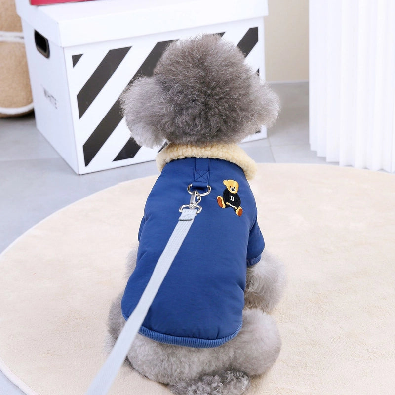 Pet Clothing Dog Clothes Autumn And Winter New Teddy Cat Pet Clothes Thickened Winter Clothes 23DD Bear Cotton Clothes