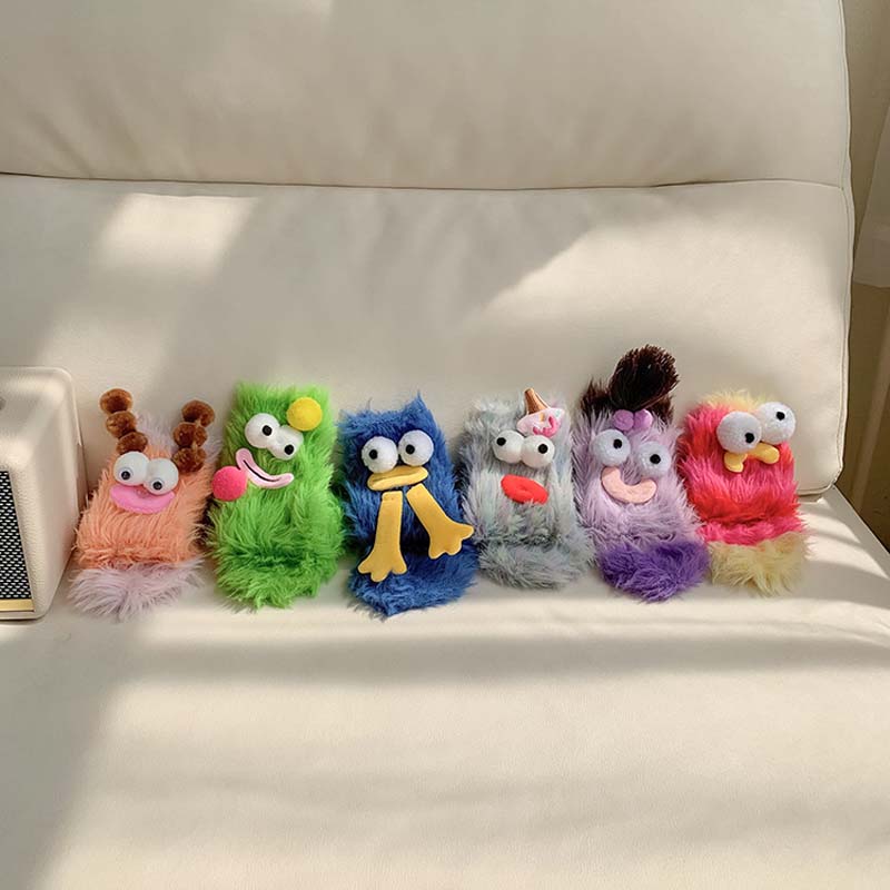 Warm Cozy Fluffy Cartoon Monster Socks