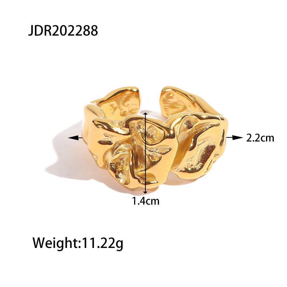 Jie Ding Stainless Steel Retro Love Ring Niche Ring Titanium Steel Bracelet Rings